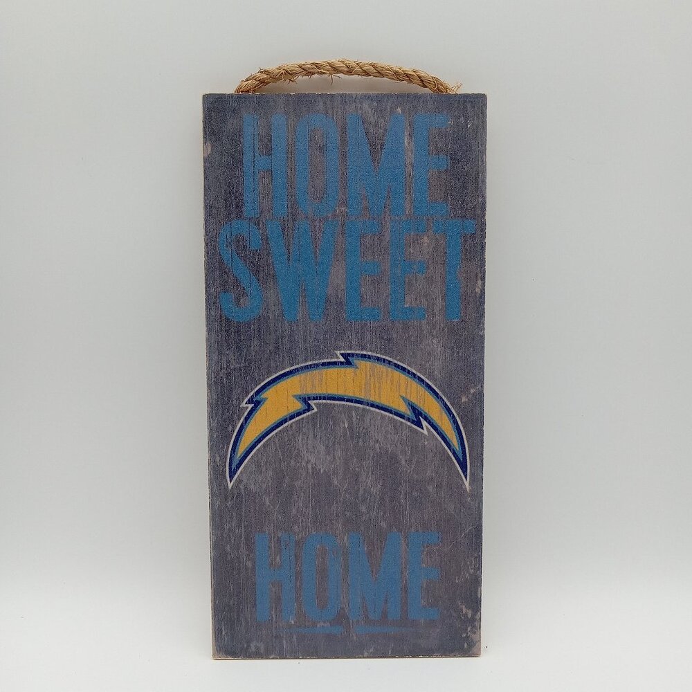 Indoor Wooden Sign Home Sweet Home Los Angeles Chargers